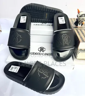 Original Quality Roberto Cavalli Slide Full Black