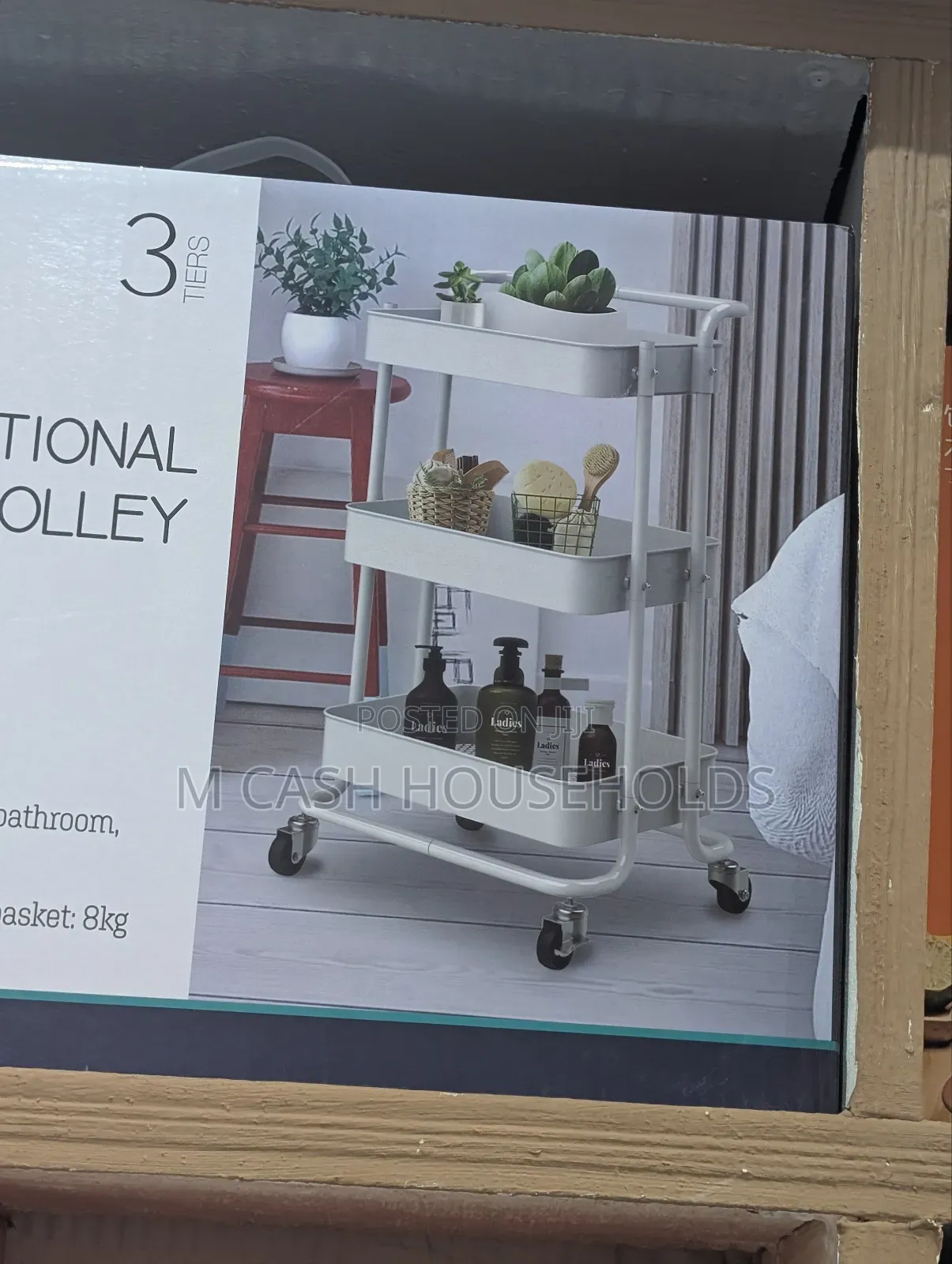 3layer Multiple -Use Movable Trolley Cart