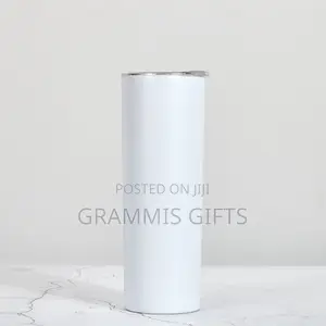 White 20 Oz Skinny Tumbler