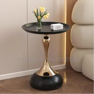 Small Waist Corner Coffee Table - Black