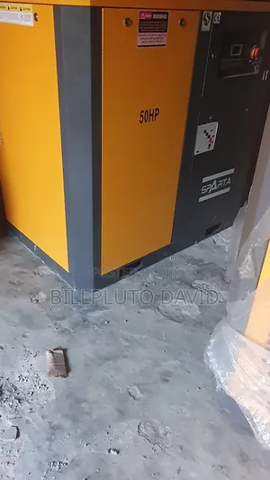 37kw Sparta Brand Screw Air Compressor With a 50hp Motor Rating.