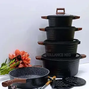 Ucc Life Granite Non Stick Pot Brick Design (Black