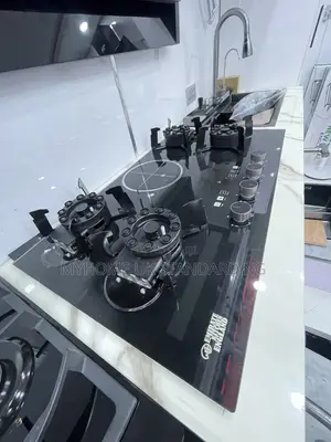 Flip-Up 4 Burners 1 Hot Plate Gas-Hob Built-in Cooker