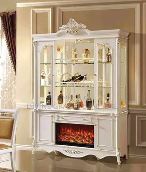 Royal Luxury Display Cabinet With Fireplace
