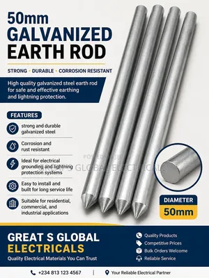 50mm Galvanized Earth Rod