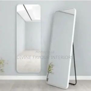 Luxury Aesthetic Wall/Standing Mirror - White Frame