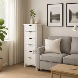 White Storage Cabinet 4 Drawers Home Organiser