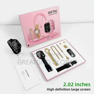 A58 Plus Women's Smartwatch Set With Necklace Bracelet Earrings Ring