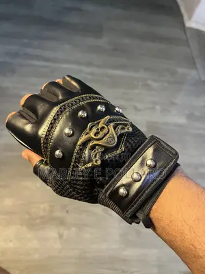 Outdoor Cycling Leather Gloves Half Finger Gloves Sports Glove
