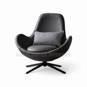 Swivel Lesiure Lounge Sofa Chair - Black