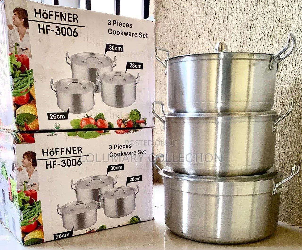 Hoffner 3pcs Aluminium Pot Set