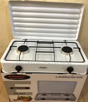 2 Face Table Gas Burner With Cover | Stainless Steel Double Gas Cooker