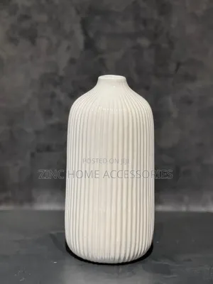 Stripe Ribbed Vase