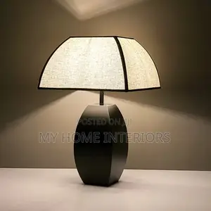 Vintage Black White Table Lamp