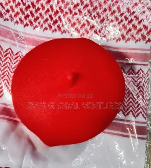 Original Igbo Traditional Red Cap Made With Wool