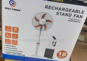 18" Solar Powered Fan With Panel and Bulbs