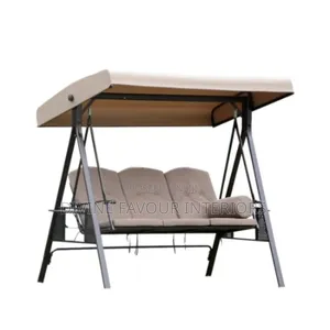 Luxury 3-Seater Outdoor Garden Swing Chair With Canopy