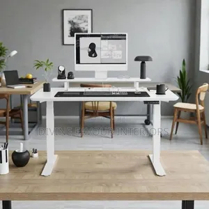 Adjustable Electric Desk With Computers and Laptop Desk Mat - 1.6m