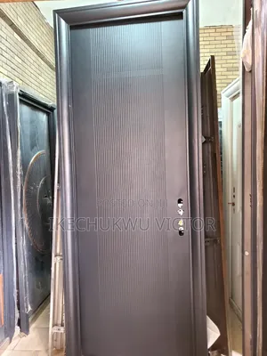 3ft Extra Height Black Steel Security Door