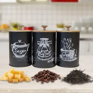 Canisters With Wooden Lid