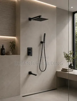 Luxury Matte Black Rain Shower Set