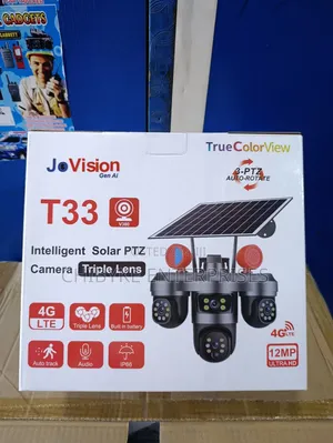 12mp 3ptz , 3 Lens Solar Energy PTZ Camera With Auto Track