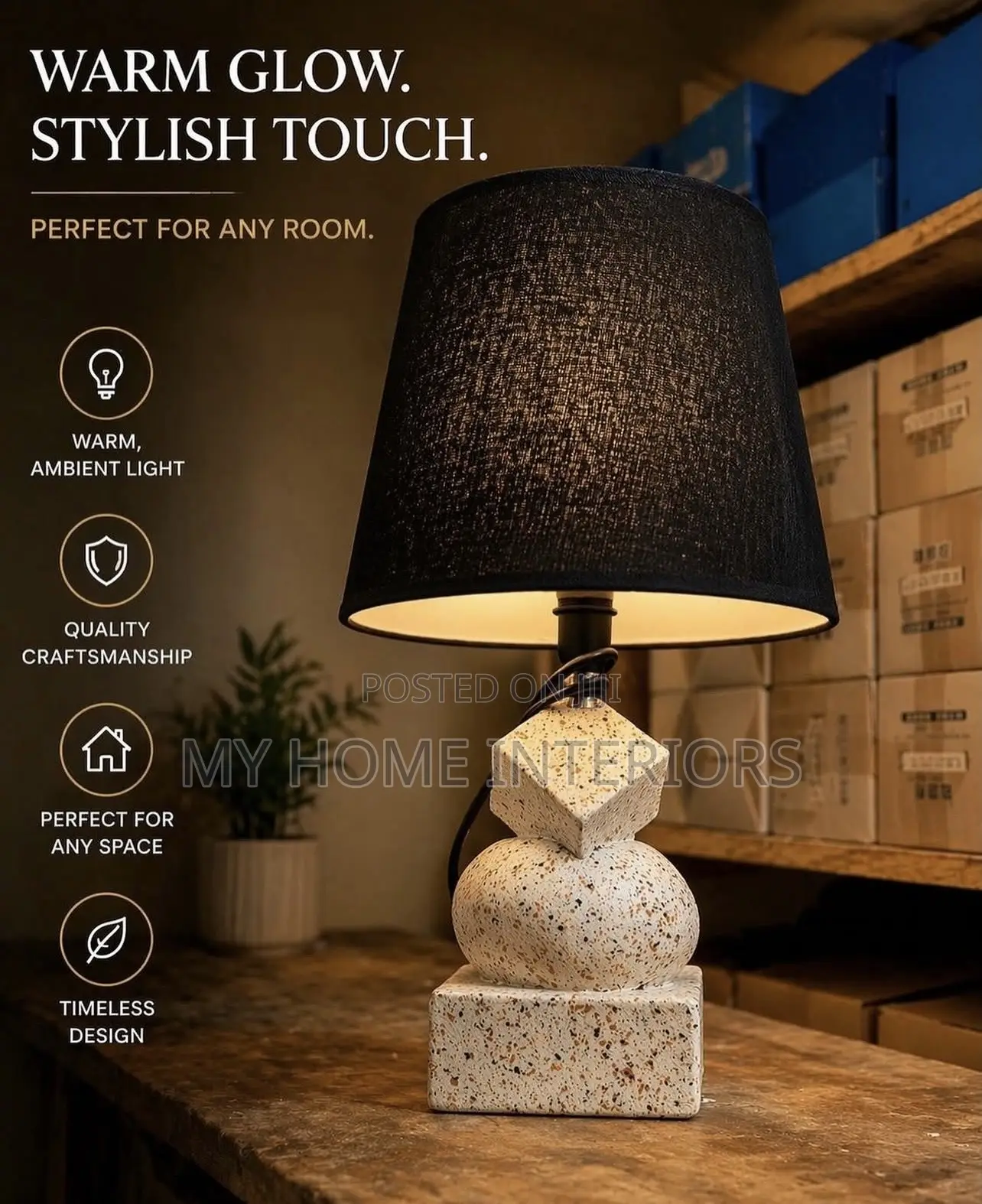 Stone Design Table Lamp