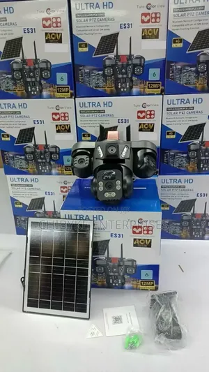 12mp Triple Lens Essecloud App Solar PTZ Camera, With Auto Tracking