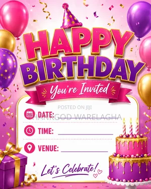 Birthday Event Flyer Design - Abuja Fast Delivery