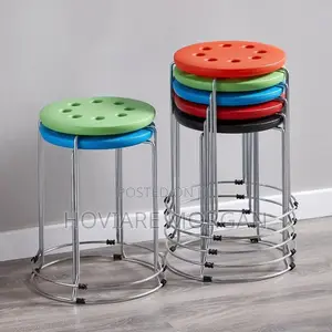 Stackable Stool With Plastic Top