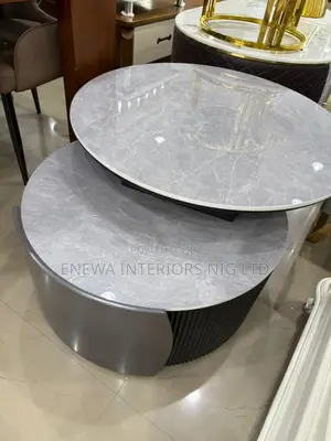 Grey Color Marble 2in1 Center Table
