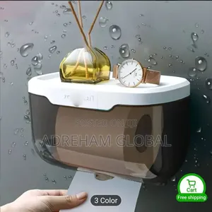 Wall-Mounted Toilet Paper Holder,Waterproof Plastic Bathroom Tissue Bm