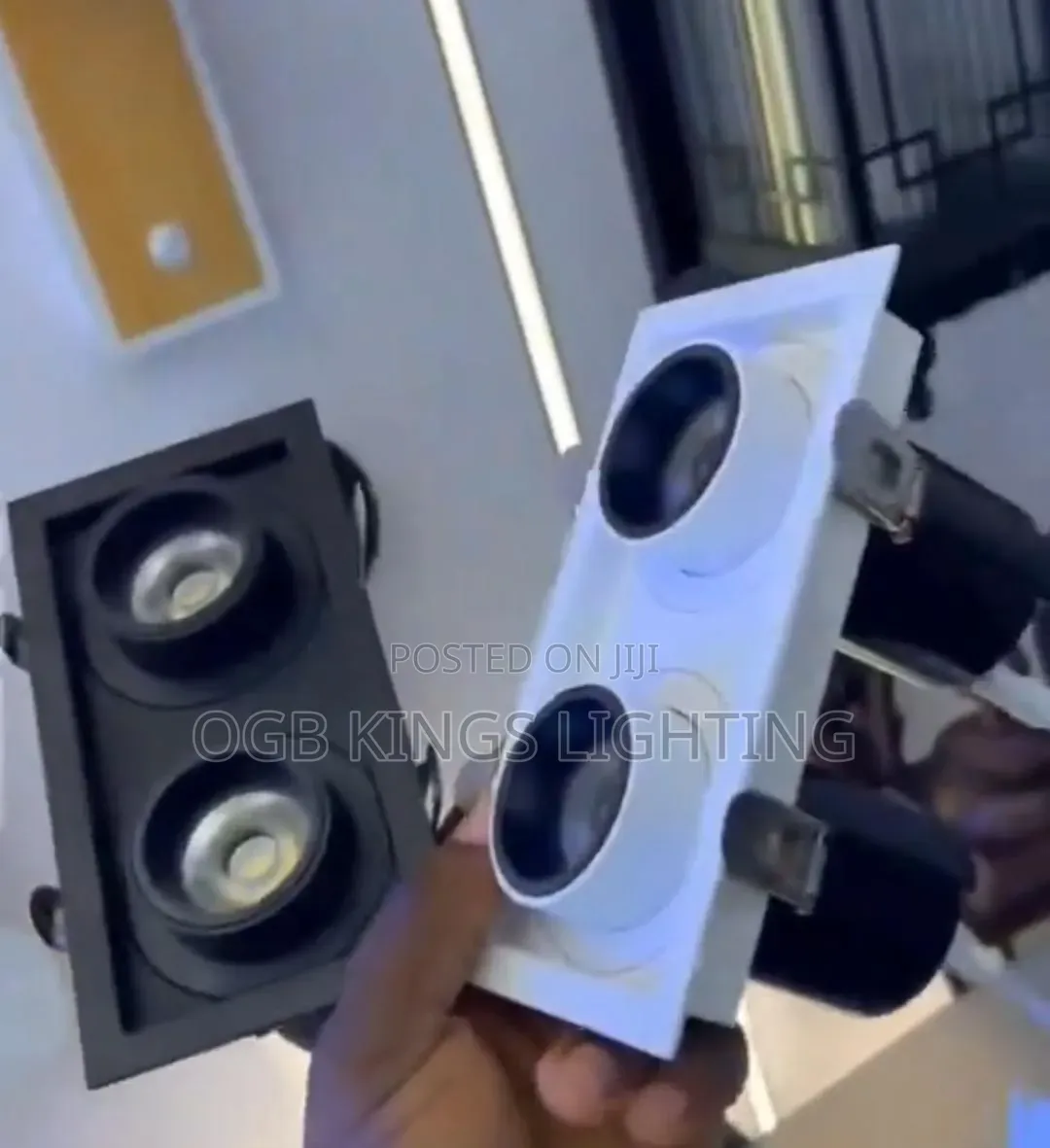 Double Head Square Adjustable Recessed Led Down Light