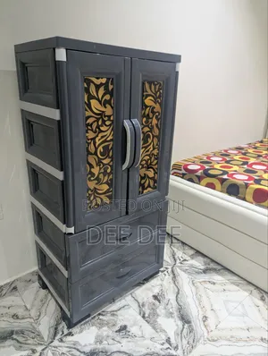 Luxury 2-Door Baby Wardrobe With Drawers Hanging Rod