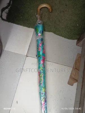 Quality Curve Umbrella With Flower Design