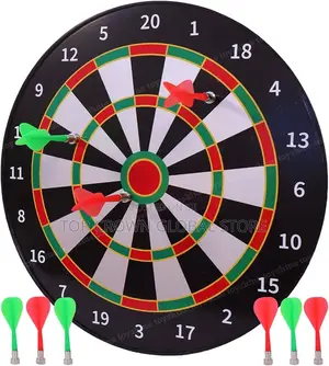 Dart Board Game Set With Dart Needles Double-Sided Hanging Dartboard