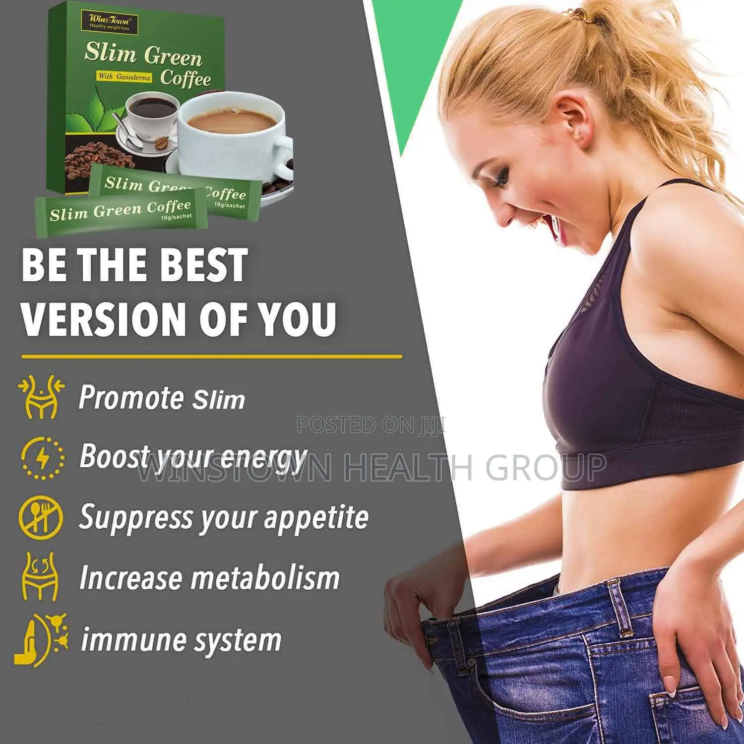 Winstown Slim Green Coffee With Ganoderma