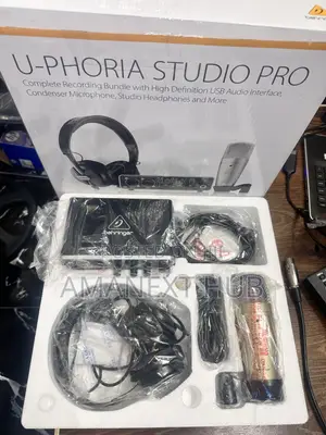 Quality Behringer Studio Microphone With Sound Card and Headphone