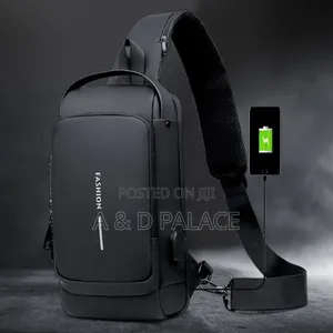 Unisex Locomotive Password Anti Theft Chest and Shoulder Messenger Bag
