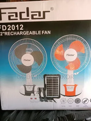 Rechargeable Solar Fan