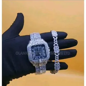 Exquisite Iced Stone Wristwatch