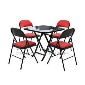 Indoor Restaurant Foldable Table Foldable 4 Chairs