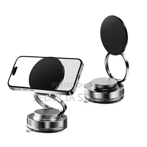 Magnetic 360° Vacuum Suction Phone Holder for Cars and Destop