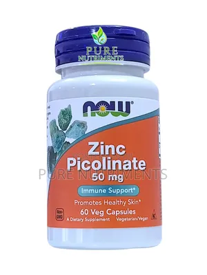 Now Foods Zinc Picolinate 50mg - 60 Capsules for Immune Health