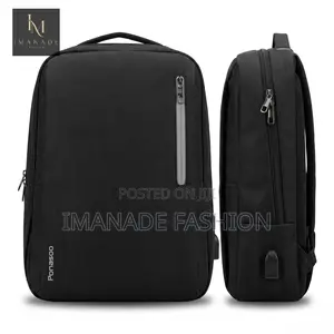 Ponasoo Slim Laptop Backpack – Black