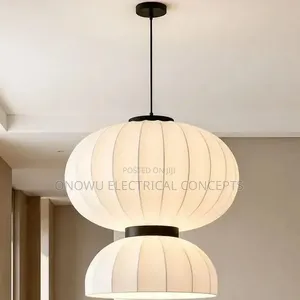 2026 Danish Designer Cylindrical Shape Silk Pendant Lamp