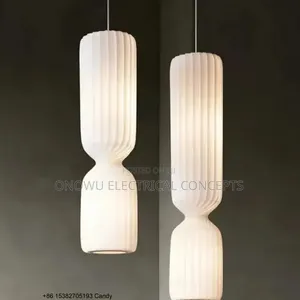 2026 Danish Designer Cylindrical Shape Silk Pendant Lamp