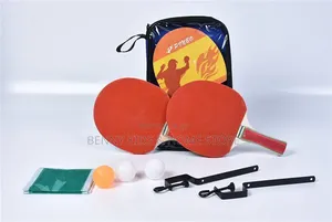 Wooden Tennis Bat With Back and Net