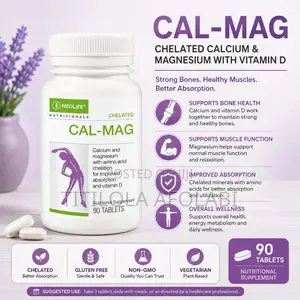 Chelated Cal-Mag for Bone Muscle Support – 90 Tablets