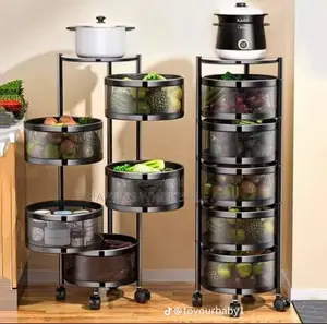 Are Generic 5-Tier Rotatable Kitchen Storage Trolleys
